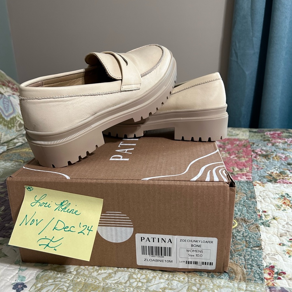 Patina chunky Zoe, leather loafer bought from Portland leather